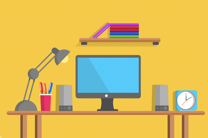 Good posture in the home office avoids pain